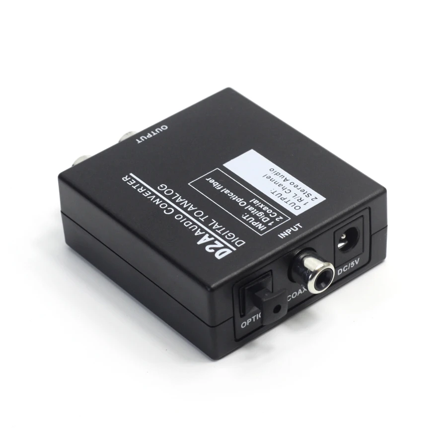 Цифровой оптический коаксиальный преобразователь AIXXCO Mini D2A Toslink в аналоговый RCA