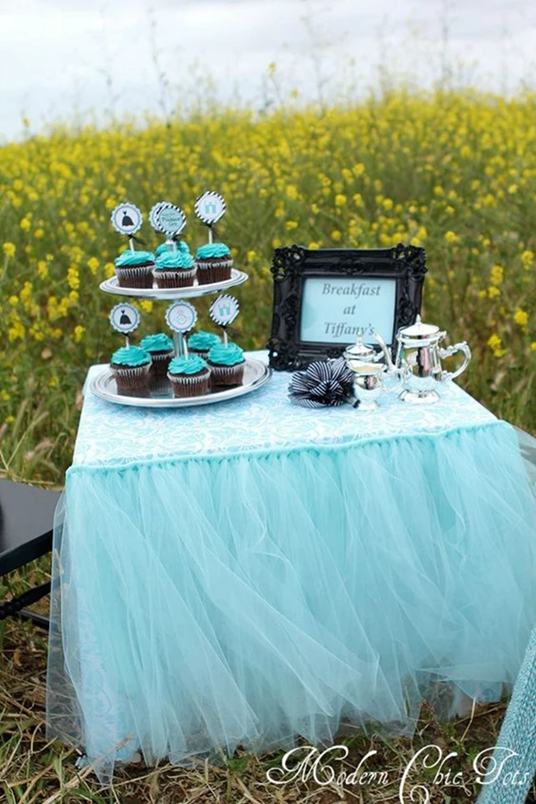 Юбка пачка из синей органзы тюль скатерть катушка ткань украшение для свадьбы