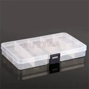 Пластиковая 15 отделений регулируемая коробка для ювелирных изделий Органайзер