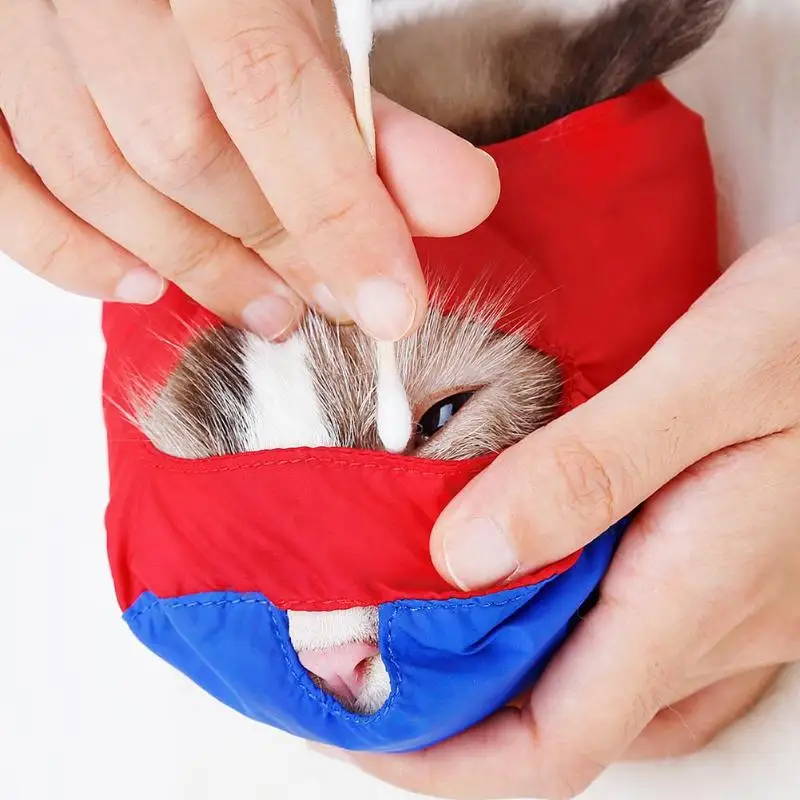 Дышащий нейлоновый Кот морда котенок антиукус маска кошки глаз защитный чехол Красота Путешествия инструмент с отверстием уход за котом поставки