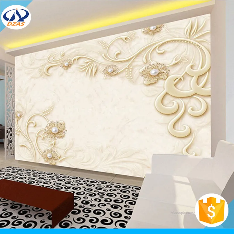 

Large mural 3D Stereoscopic relief pattern modern simple TV background wall paper WH-DZAS Mural