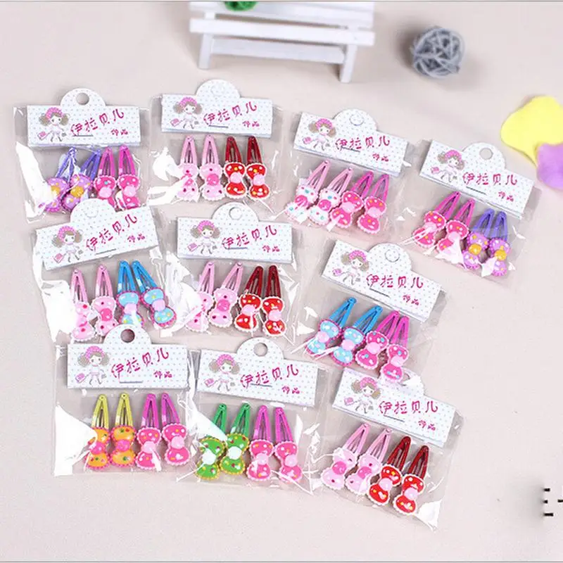 Заколки для волос с бантом и сердечками девочек 4 предмета | Детская одежда обувь