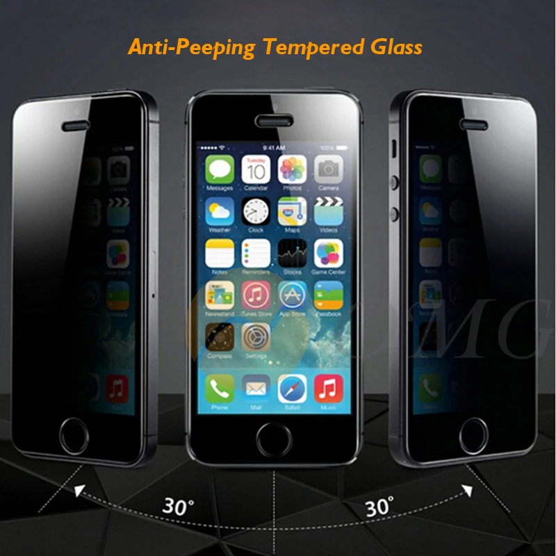 OMG защита от подглядывания экрана закаленное стекло для iphone 5 5S SE 5C Защитная
