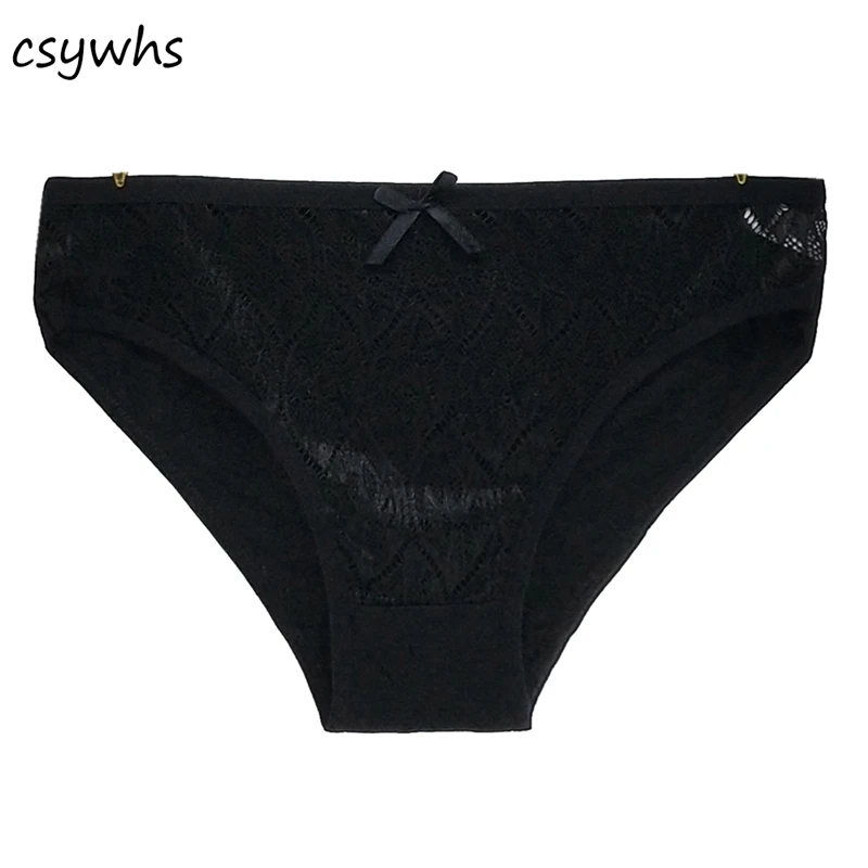 CSYWHS 1 шт. сексуальные трусики женские прозрачные кружевные трусы хлопковое