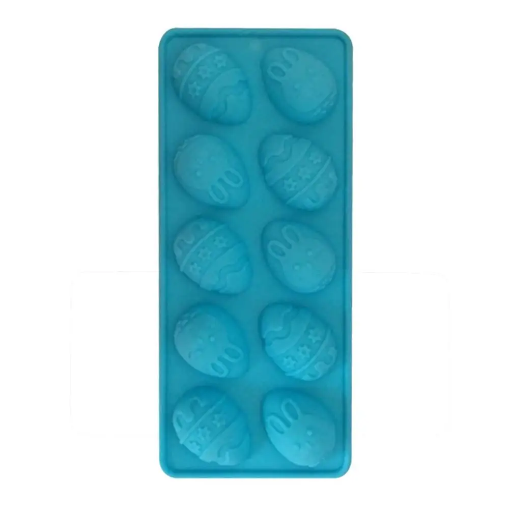 Blue Saingace шоколадная форма Пасхальный кролик силиконовые яйца Шоколад Торт Мыло Форма для выпечки льда Форма пасхальные силиконовые яйца - Цвет: Blue