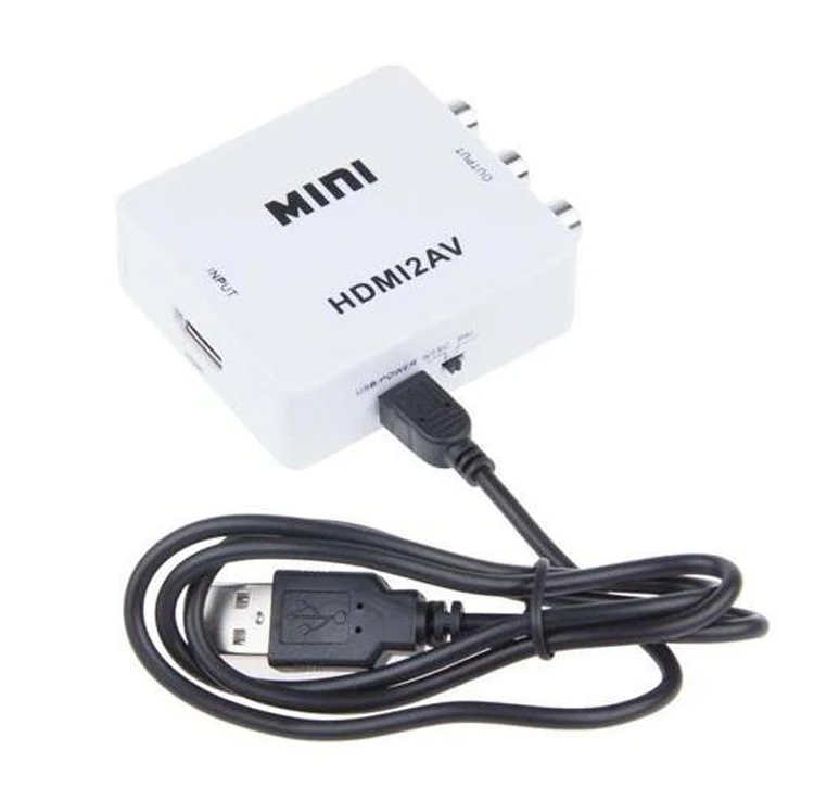 Мини Композитный 1080 P HDMI для RCA Аудио Видео AV CVBS адаптер Поддержка HD HDMI2AV