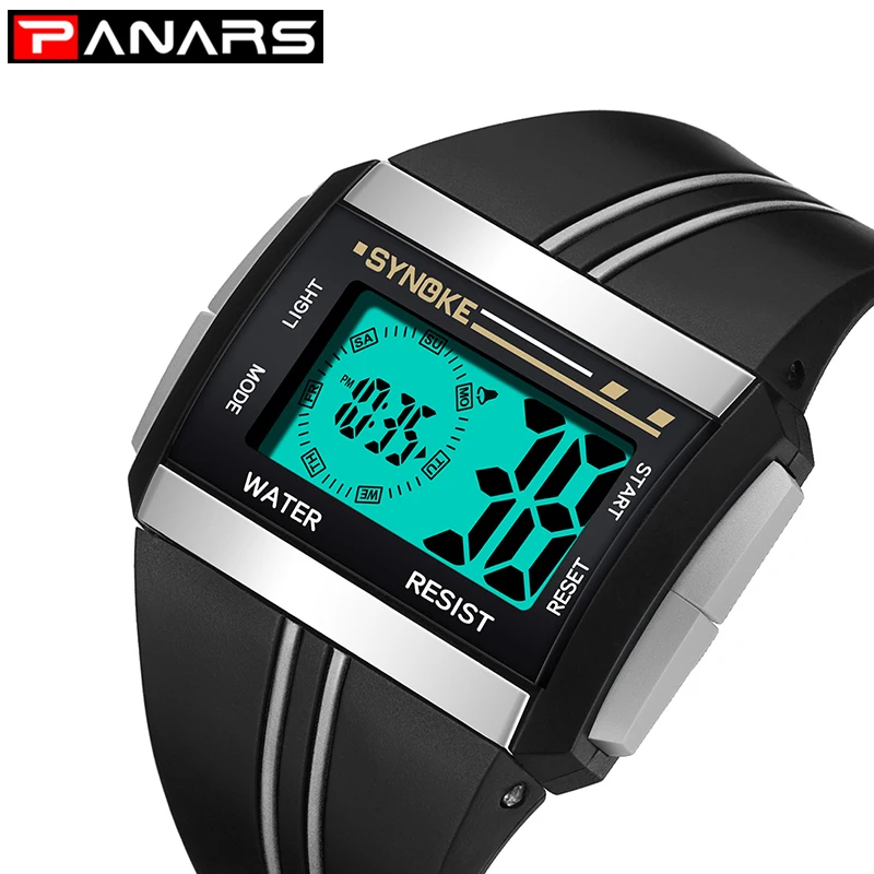 PANARS Fashion Men's Watch LED Digital Men Wrist Watches Electronic Sport Male Clock Unique Relogio Masculino Erkek Kol Saati boamigo brand men sport watch analog digital quartz wrist watches gold steel male gift clock relogio masculino erkek kol saati