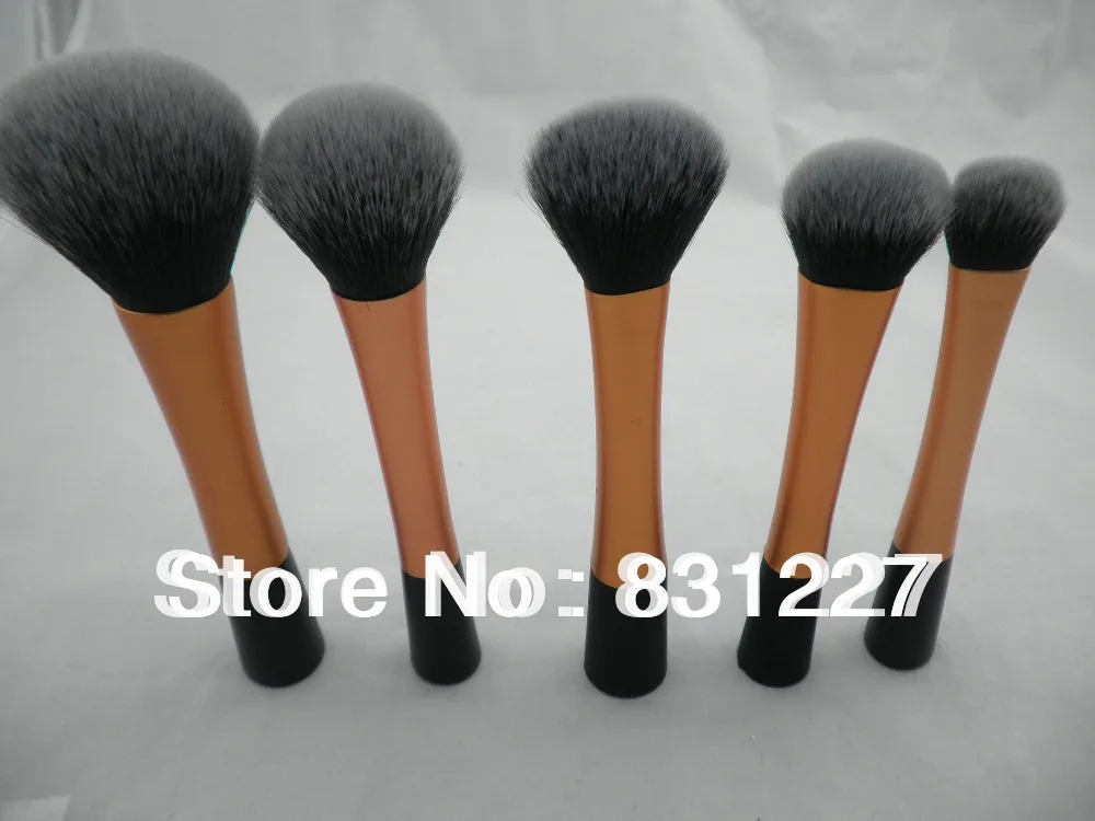 Sedona высокое качество 5 шт. супер мягкий Taklon hair золотой набор кистей для макияжа