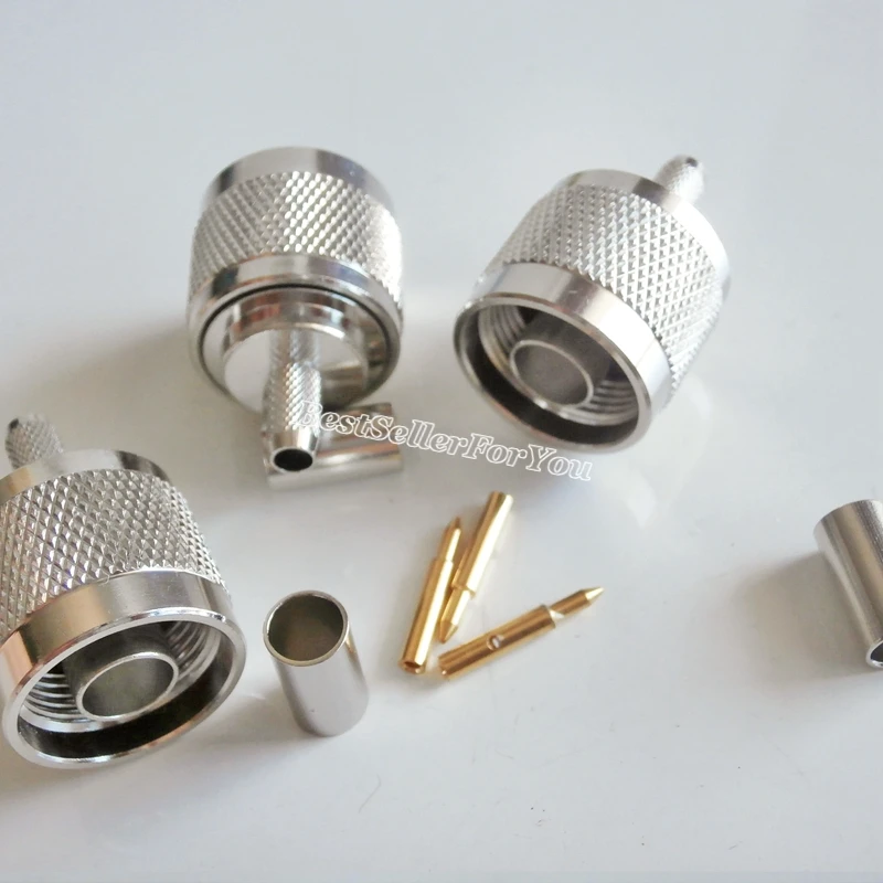 1 шт. N Штекерный прямой обжимной соединитель RG58 RG142 RG223 LMR195|connector crimp|connector nconnector plug |