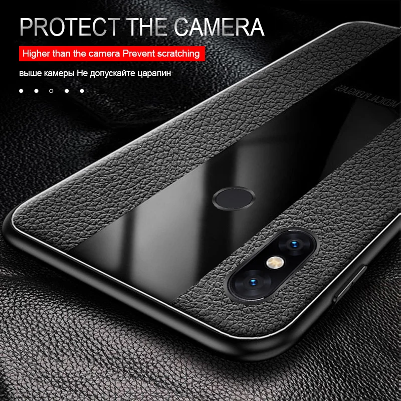 Чехол для Xiaomi mi 8 lite полный чехол роскошный кожаный силиконовый мягкий Xio