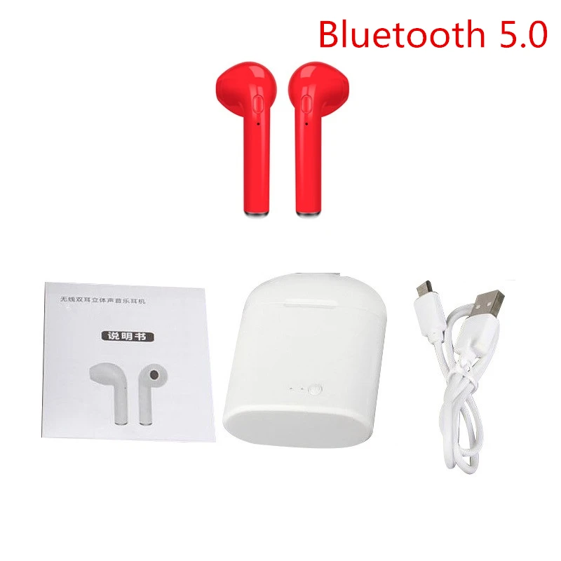 I7 i7s TWS Беспроводные Bluetooth 5,0 наушники-вкладыши наушники гарнитура с микрофоном для телефона iPhone Xiaomi samsung huawei LG