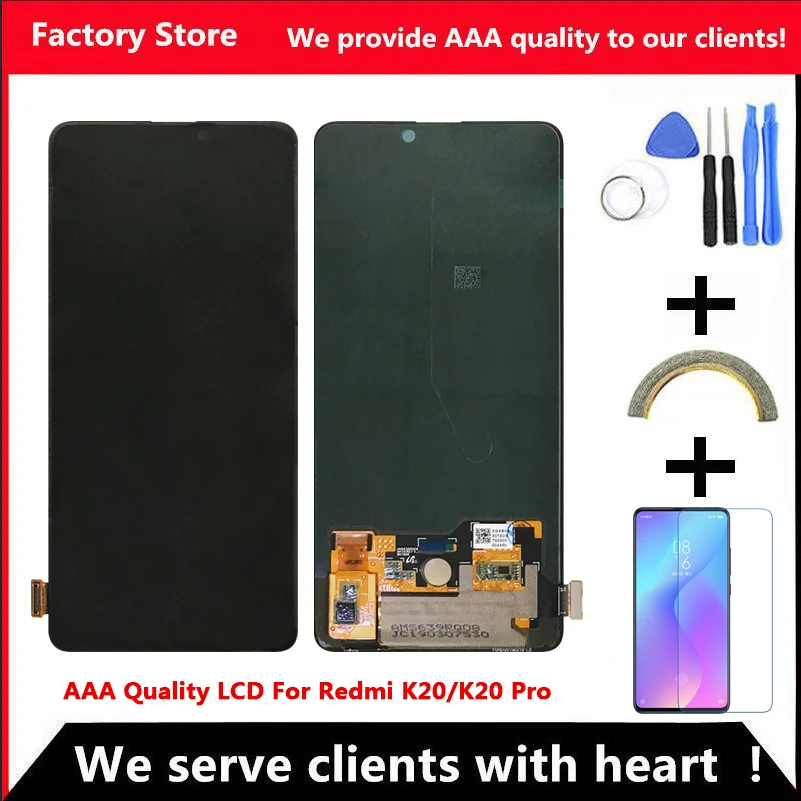 100% Оригинал AMOLED для Xiaomi Redmi K20 Mi 9T Pro ЖК экран FHD + 403 PPI|Экраны мобильных телефонов| |