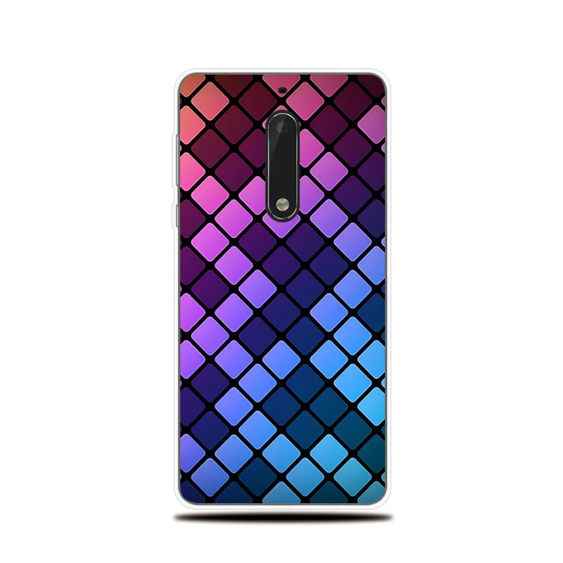 Цветной квадраты силиконовый чехол для телефона Nokia на возраст 1 2 3 5 6 7 8 X 5X6X7