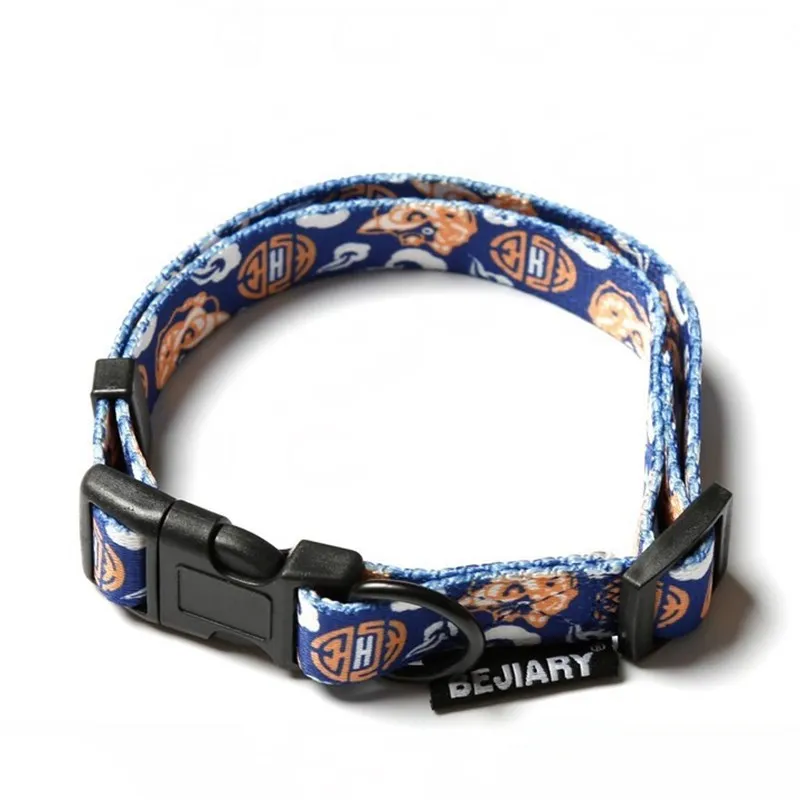 mengceguan Cute Dog Collar Personalized Nylon Fashion pattern Pet dog cat Colllar Puppy Dogs Collars Accessories for Beagle | Дом и сад