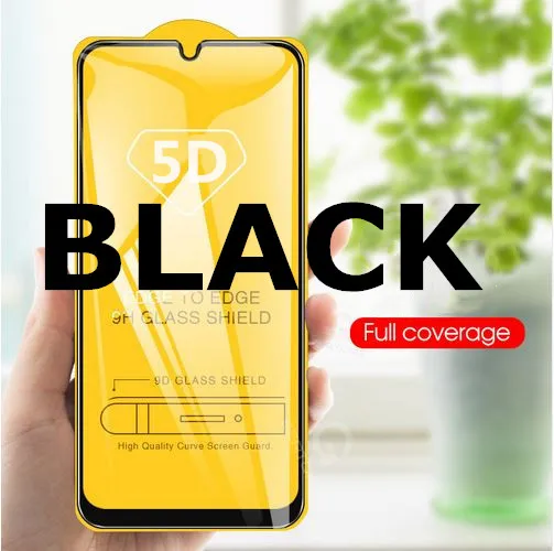 Черный 5D закаленное Стекло для samsung Galaxy M20 A30 A50 A40 J8 J4 J6 A6 A8 плюс A7 J330 J530 J730 Полный Защитная пленка, чехол для телефона - Цвет: Черный