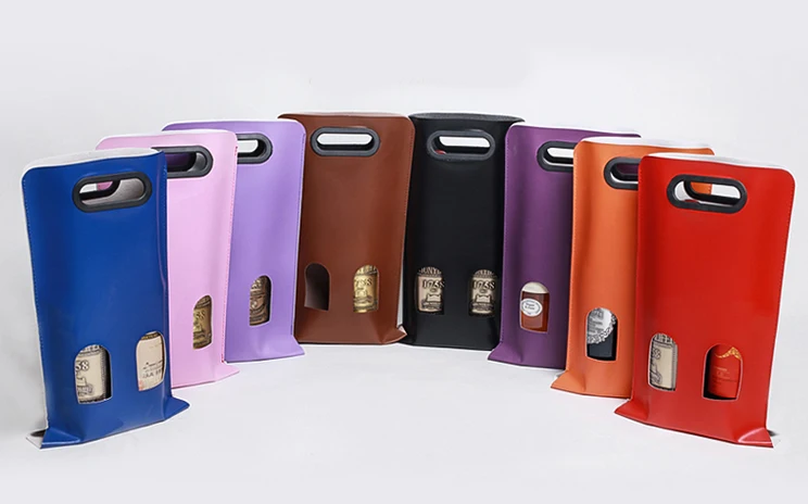 ПВХ пакеты упаковка для винной бутылки на заказ логотип Принимаем