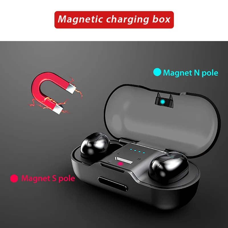2019 Newest TWS Bluetooth V5.0 Headphones In-Ear Wireless Earphone With Charging Case Noise Reduction Headset Earbuds | Электроника