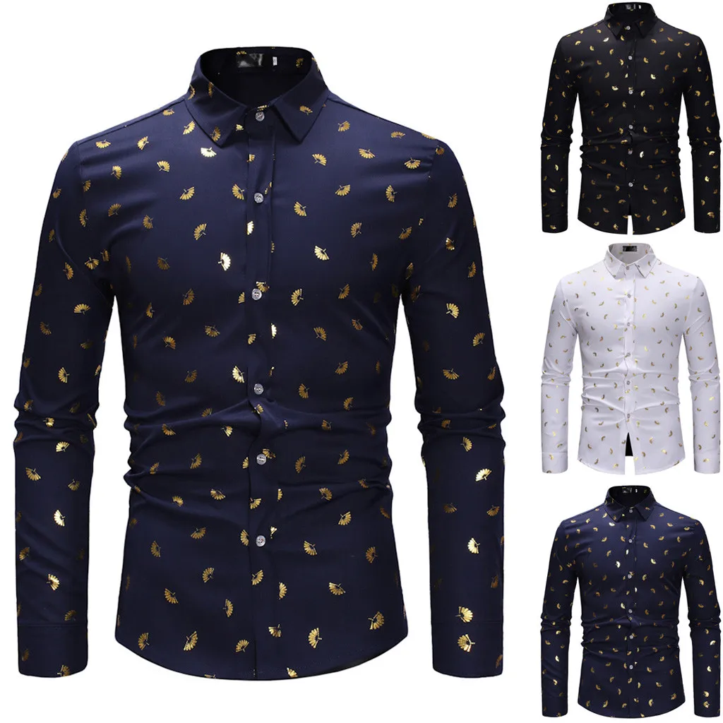 Camisa masculina мужские рубашки Осень Лето с длинным рукавом зима картина большой размер повседневные топы блузки рубашки