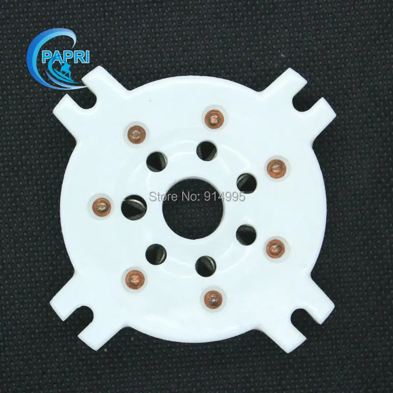 

PAPRI Free Shipping 4PCS Silver Plated Ceramic 7pin CHASSIS MOUNT Tube Socket