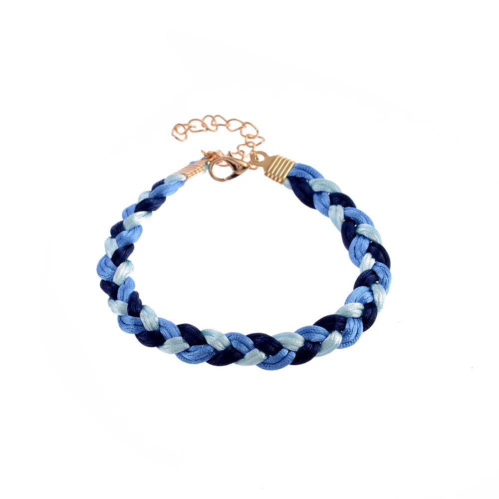 3 шт./компл. простой женский браслет с бусинами и компасом синий плетеный из