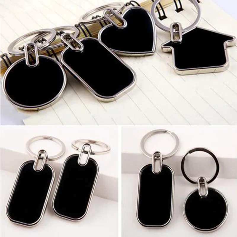Оптовая продажа 50 шт. пустые вольфрамовые Стальные Металлические Брелоки для