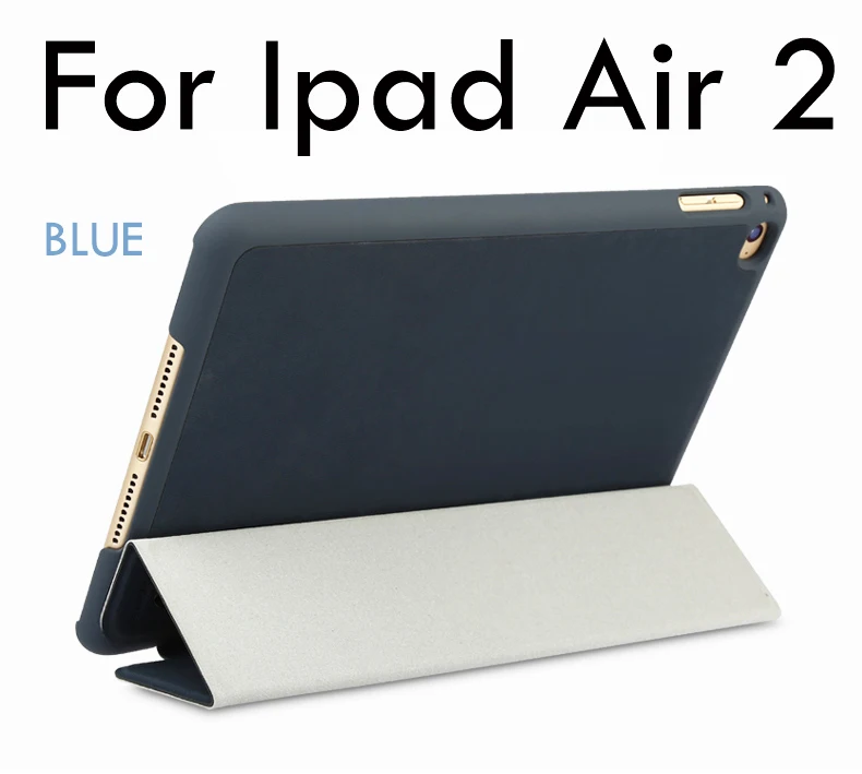 dark blue for Air 2 Чехол для iPad Air 2/Air 1 Магнитная матовая кожа смарт-чехол для iPad Air Чехол с откидной крышкой-подставкой с автоматическим включением и/Sleep(Пробуждение/спящий режим) для iPad 5/6 Чехол - Цвет: dark blue for Air 2