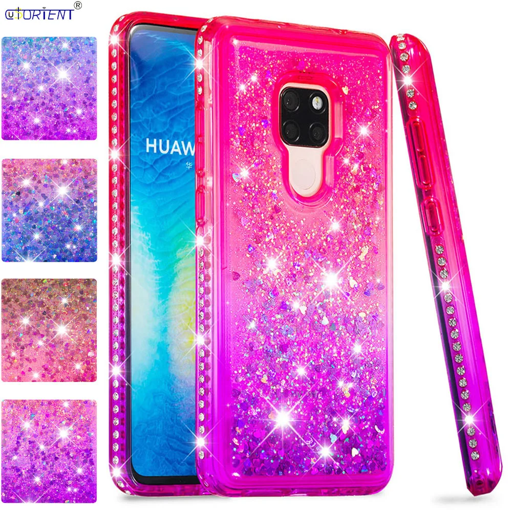 Блестящий чехол для Huawei Mate 20 блестящий облегающий с бриллиантами Mate20 бампер