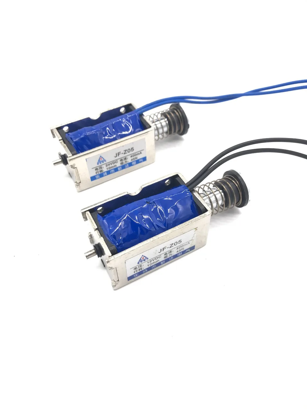 Pull Type JF-Z05 DC 6V 12V 24V линейный Электромагнит 400mA Force 45N Travel 10mm