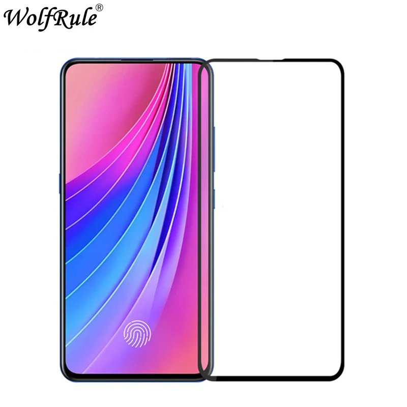 Полное покрытие закаленное стекло для Vivo X27 Защитное экрана полностью клеящаяся