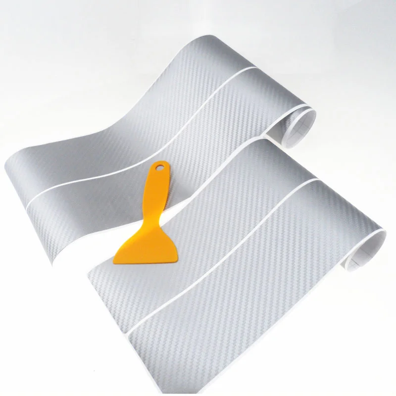 4 шт. Наклейки на порог автомобиля наклейки из углеродного волокна с защитой от