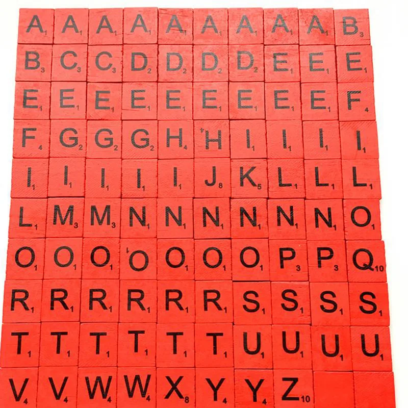 100 шт./компл. английские ABC пазлы, настольная игра DIY деревянная игра интерактивное развитие умственных способностей