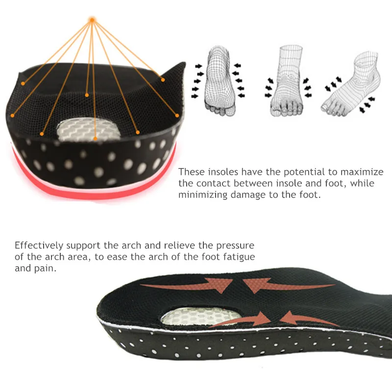 

Professional Silicone Gel Orthotic Arch Support Insole Pad Orthopedic Inserts Feet Care Tool Foot Heel Cushion Plantar Fasciitis