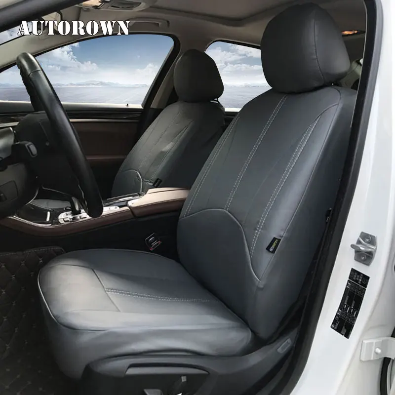 AUTOROWN Универсальные авточехлы для большинства автомобилей Водонепроницаемый Накидки на сиденье из Эко Кожи Авто аксессуары Четыре сезона Серые авточехлы Чехлы на автомобильное кресло Чехлы в авто