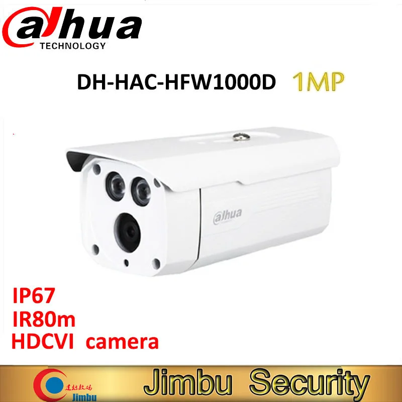 

Original Dahua 1MP 720P Waterproof HDCVI camera Bullet Camera HAC-HFW1000D IR 80m home security camera outdoor smart home