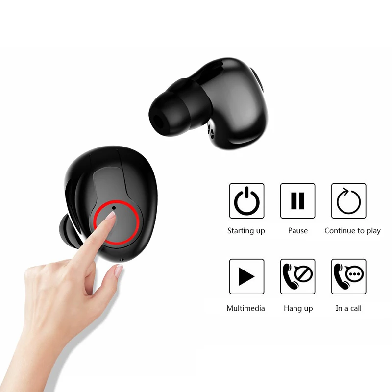Bluetooth Wireless Earbuds New 5.0 Automatic Connection Headset Earphone For Htc U11 Zte Oppo Vivo Blackberry Oneplus | Электроника