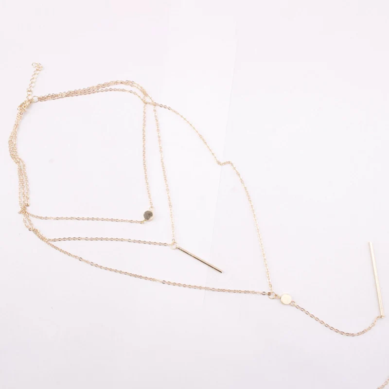 Женское многослойное ожерелье в мелкий горошек нежные ожерелья классический