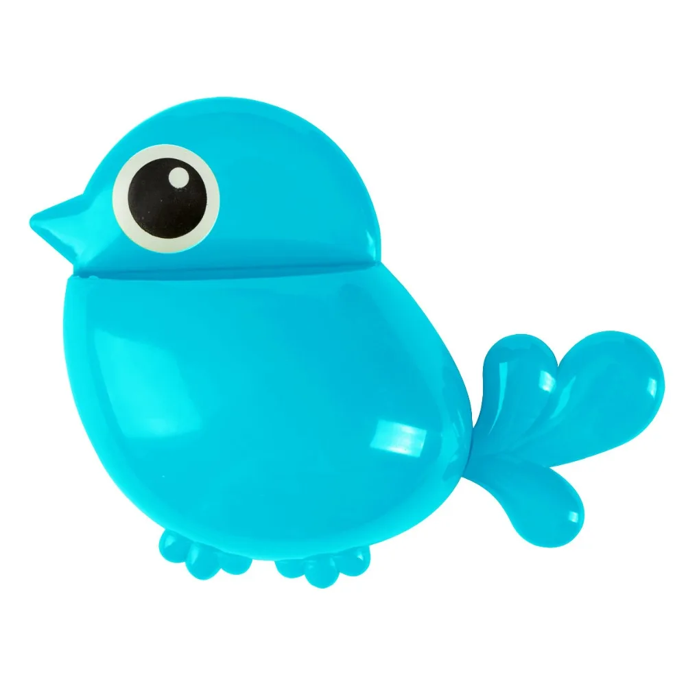 Пластиковый милый синий фиолетовый с рисунком птицы держатель зубной щетки