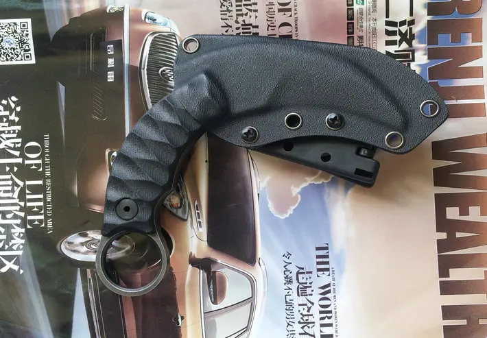 Керамбитовый нож 60HRC D2 стали 5 мм лезвие G10 ручка прямой EDC инструмент Открытый