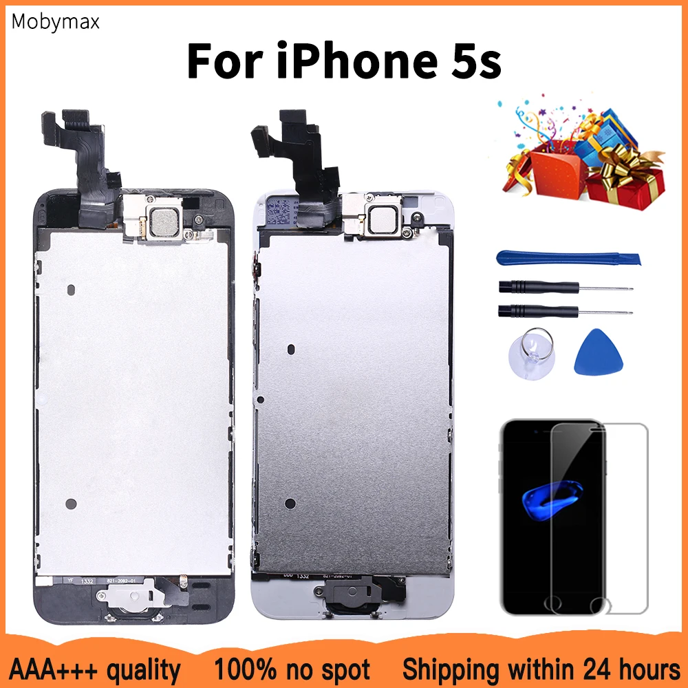 100% рабочий AAA +++ ЖК-дисплей в сборе для iPhone 5s ЖК-модуль с заменой дигитайзера и