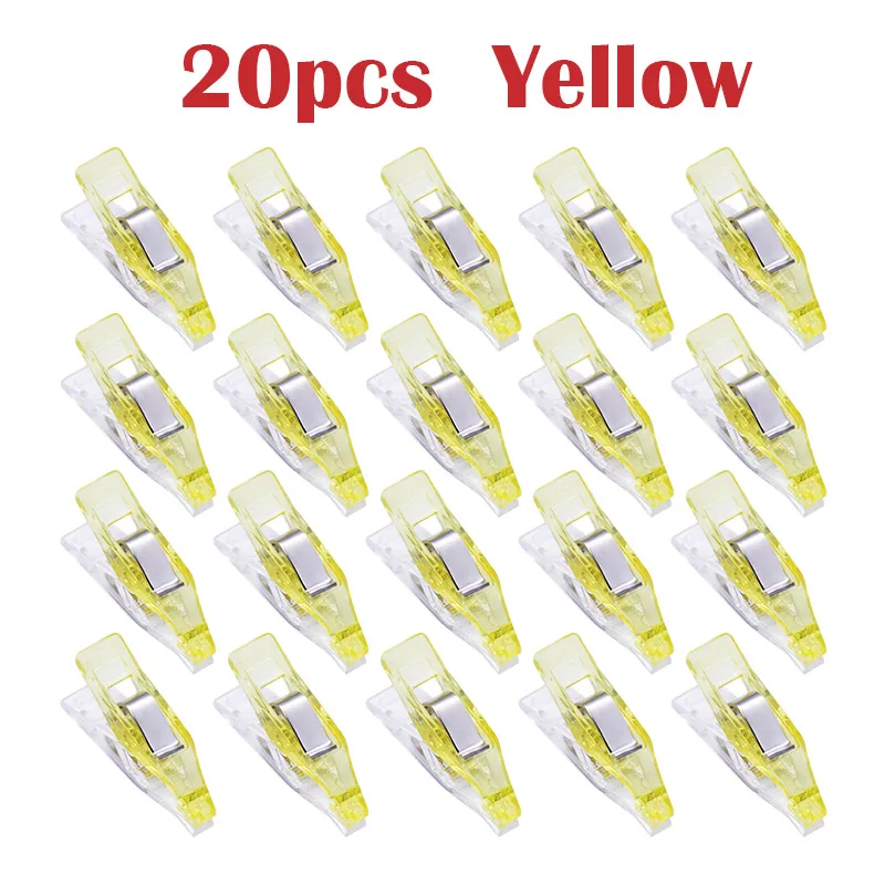 20pcs Yellow LMDZ 20 шт. мини мульти цветные клипсы многоцелевой Зажимы Одежда фото бумага Peg Pin прищепка ручной работы зажимы вечерние украшения дома - Цвет: 20pcs Yellow