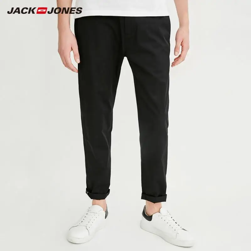 JackJones Men's 100% Cotton Slim Fit Casual Pants E|218114540 | Мужская одежда