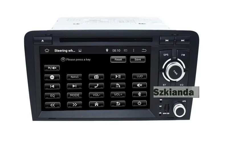 7 дюймов Android 7.1 автомобиль DVD GPS для Audi A3 2002-2011 wifi 4 г навигации BT Радио рулевое