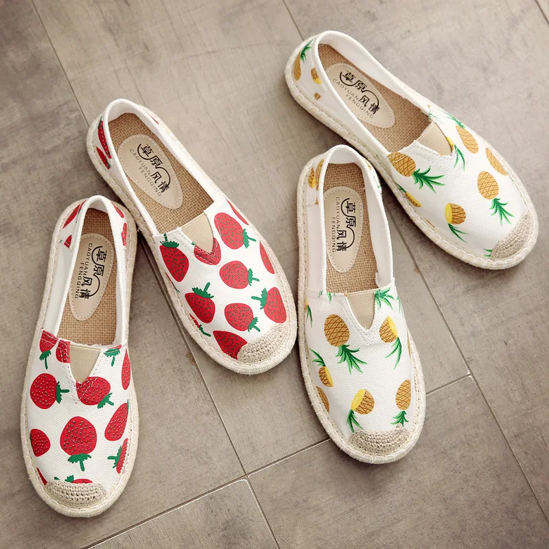 Женская обувь на плоской подошве Повседневная парусиновая без застежки Лоферы