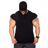 brand mens sleeveless shirts summer cotton slim fit men gyms tank top clothing bodybuilding undershirt fitness tops tees
