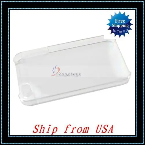 Free Shipping + Wholesale 5pcs/lot Crystal Hard Case Cover For iPhone 4G Ship from USA-I00055 |