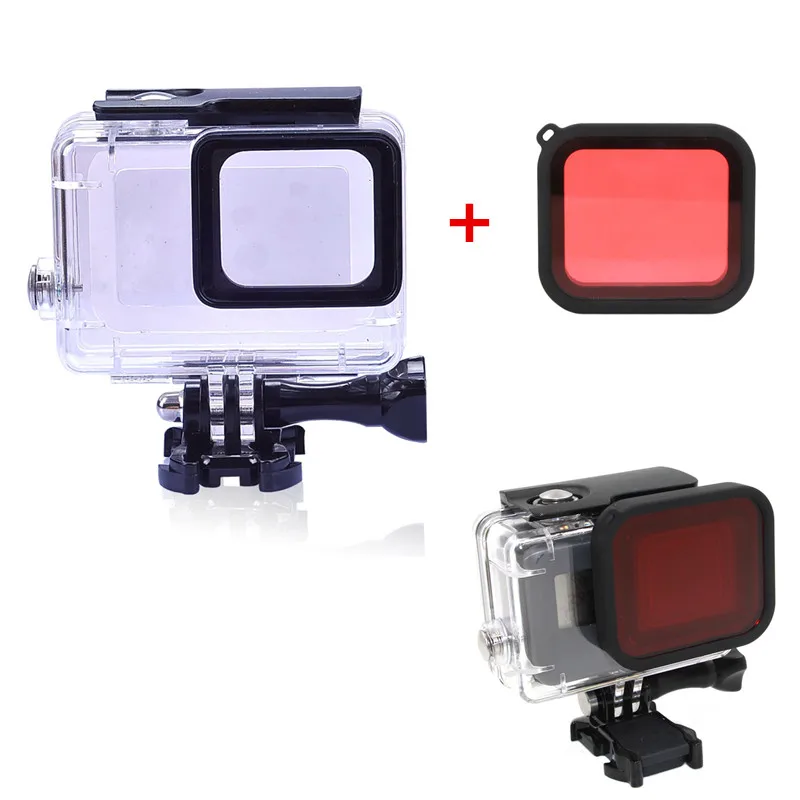 

Suptig для Gopro Hero6 5 Аксессуары 30 м водонепроницаемый корпус подводный Дайвинг чехол + красный фильтр для Gopro Hero 6 5 Крепление камеры
