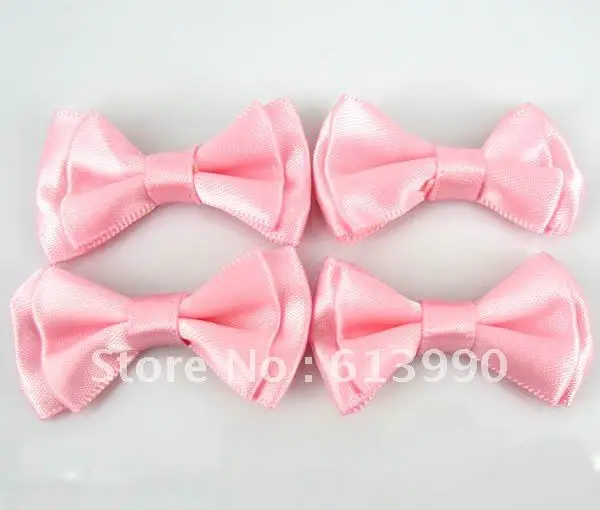 Бесплатная доставка 180 шт./лот милый стильный розовый атласной лентой бантом