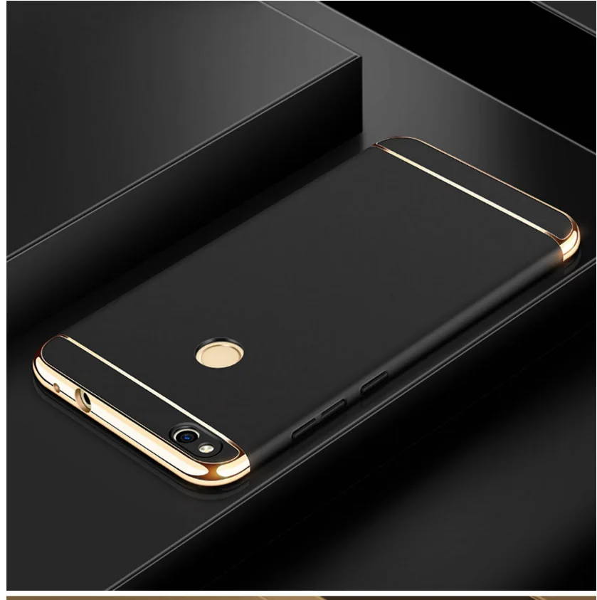For Huawei Honor 8 Lite Case Bumper Gold Plating 360 Degree Full Protective Cell Phone Cover for Accessories Capa |