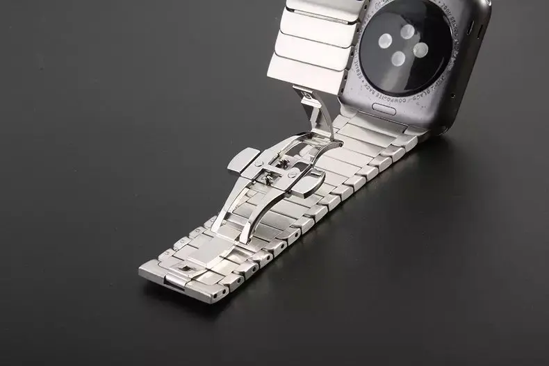 Браслет Link для Apple Watch браслет из нержавеющей стали с 1:1 оригинальная бабочка