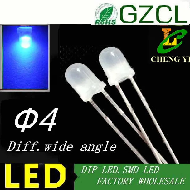 Белый 4 мм DIP led диффузный круглый 2-контактный диод 3 0-3 5 В светодиодный Диод | Лампы